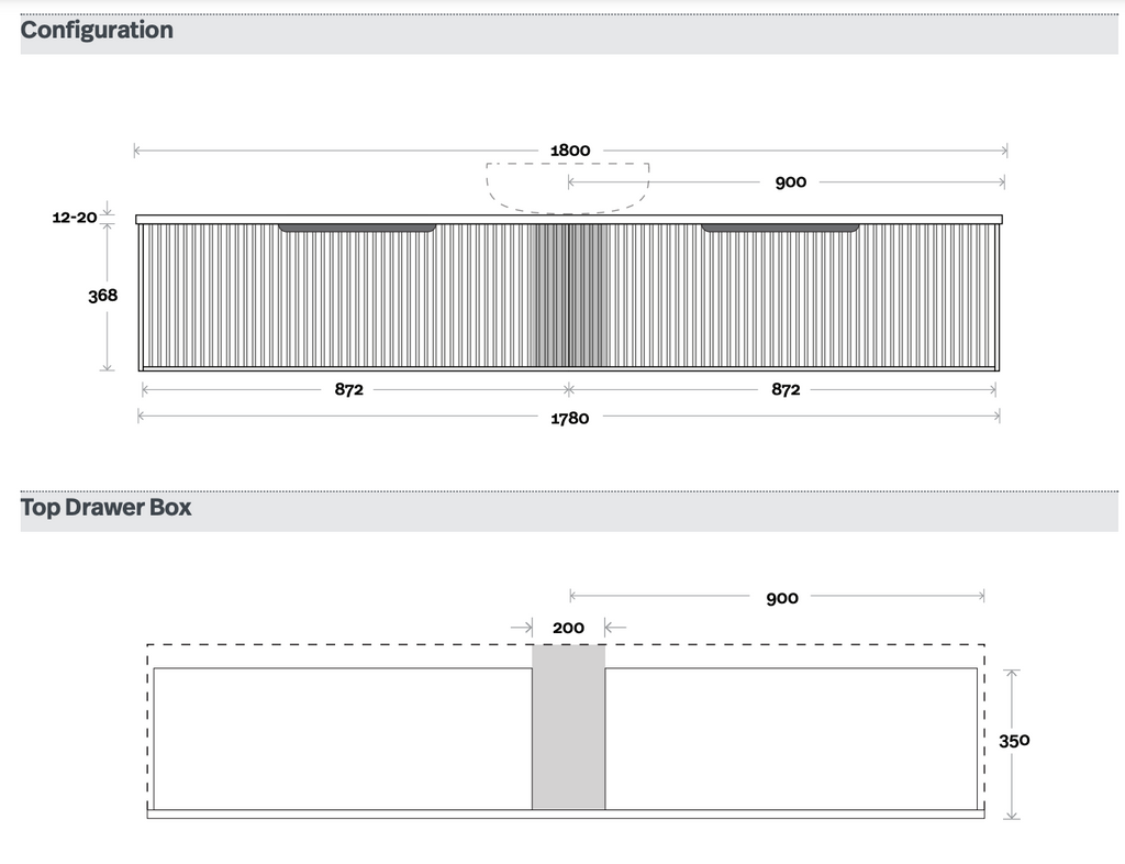 Marquis Cove Wall Hung Vanity - Wellsons