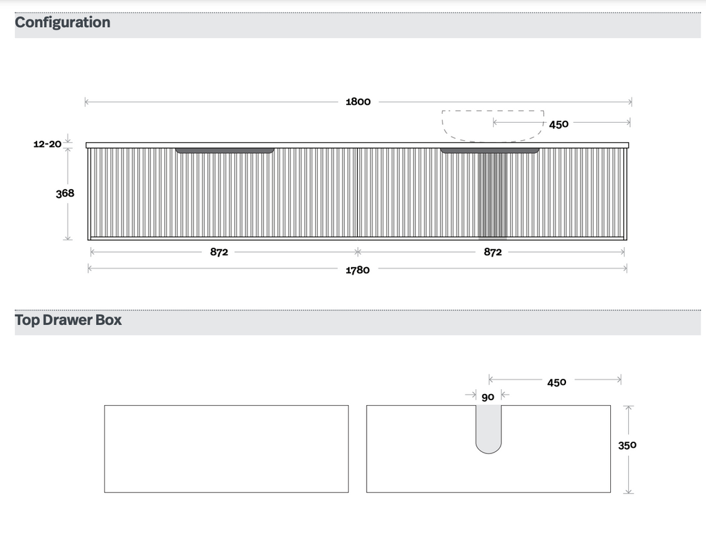 Marquis Cove Wall Hung Vanity - Wellsons