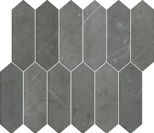 Deca Dark Grey Honed Long Hexagon Tile