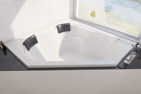Decina Postiano Inset Corner Bath 1490mm - Gloss White