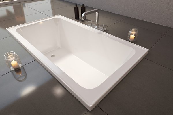 Decina Shenseki Inset Bath 1395/1515mm - Gloss White