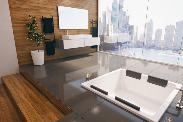 Decina Venice Inset Bath 1400mm - Gloss White