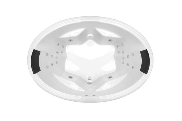 Decina Duo Dolce Vita 24 Jet Spa Inset Bath 1850mm - Gloss White