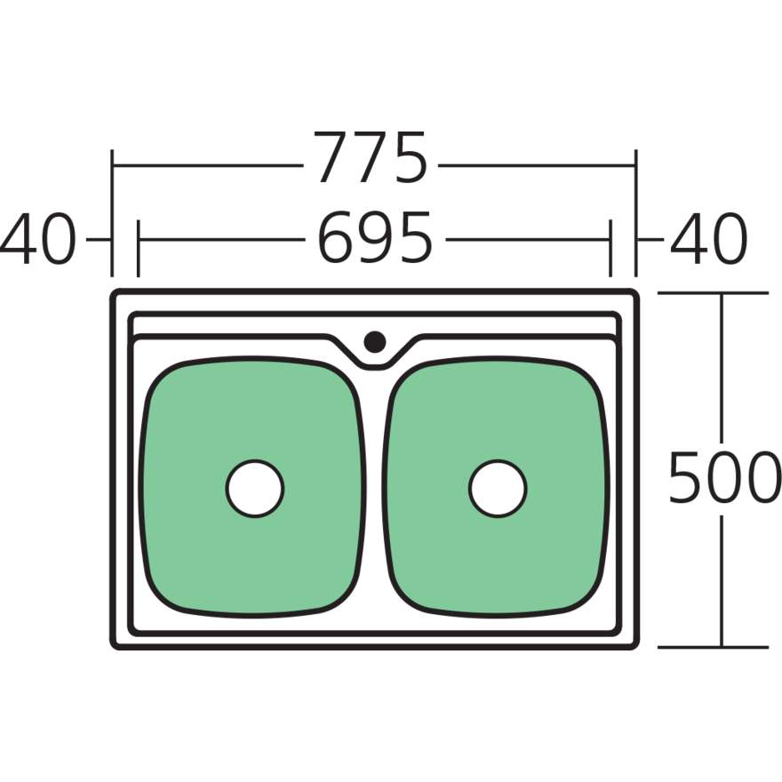 Oliveri Endeavour Double Bowl Universal Sink
