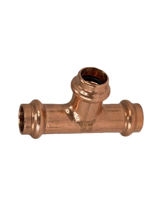 Copper Press Equal Tee Water 15MM - Wellsons