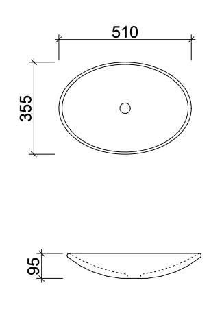 Timberline Feather Above Counter Basin - Matte White - Wellsons