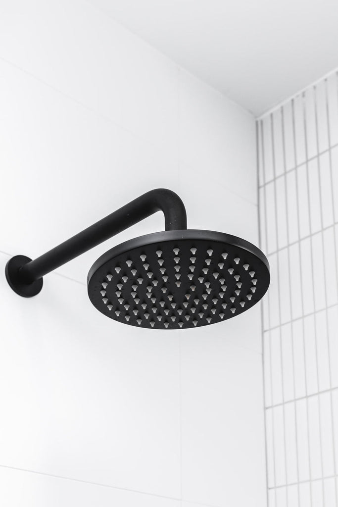 Meir Round Shower Rose - Matte Black