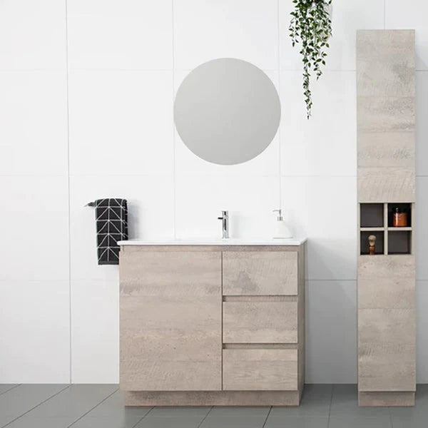 ADP Glacier Door and Drawer Trio Vanity with Cast Marble Top - Pro