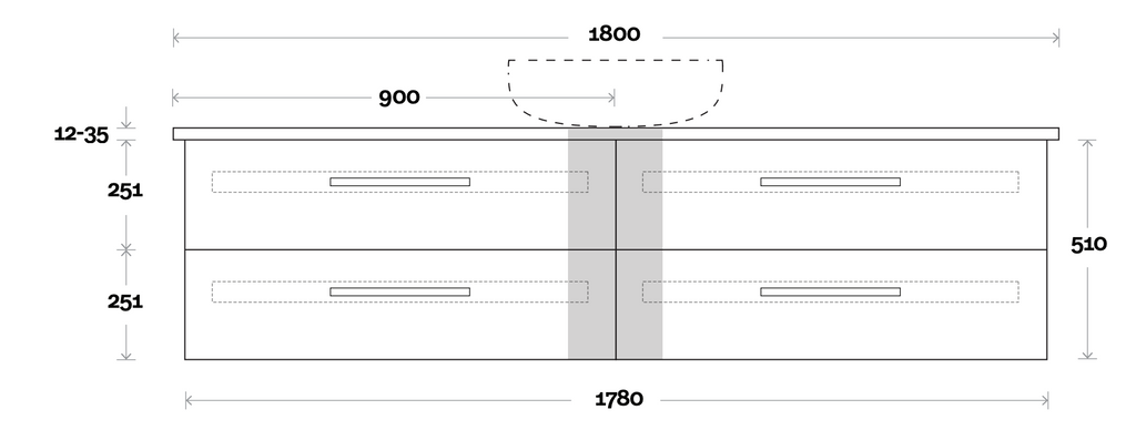 Marquis Gold Wall Hung Vanity - Wellsons