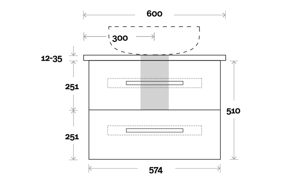 Marquis Gold Wall Hung Vanity - Wellsons
