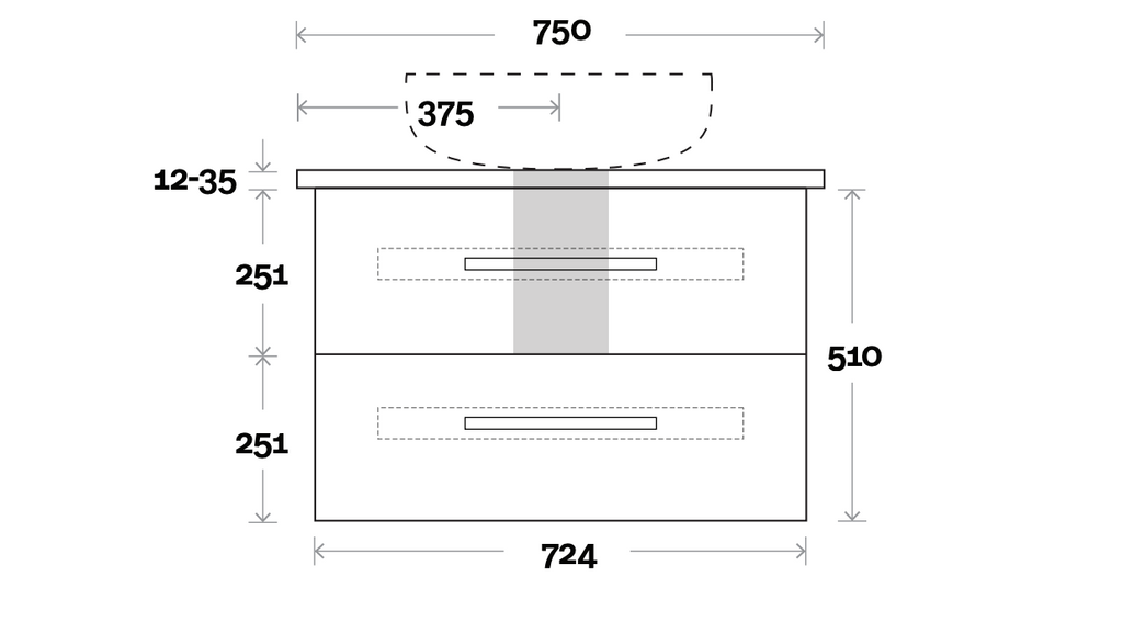 Marquis Gold Wall Hung Vanity - Wellsons