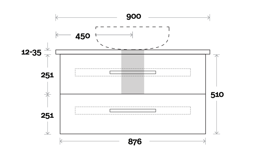 Marquis Gold Wall Hung Vanity - Wellsons