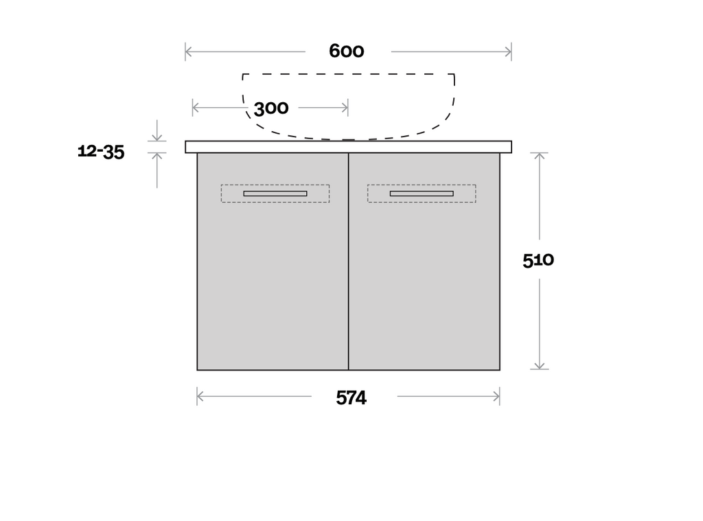 Marquis Gold Wall Hung Vanity - Wellsons