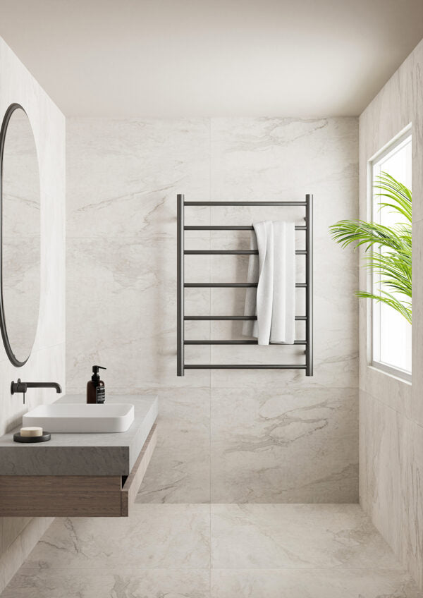 Nero Heated Towel Ladder - Graphite