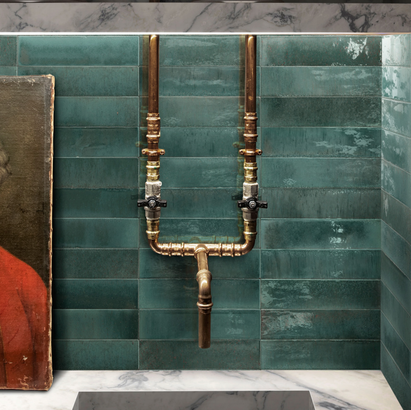 Hilton Green Forest Gloss Subway Tile