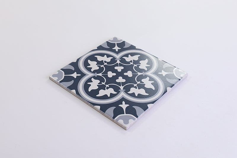 Indigo Dark Blue Matt Encaustic Look Tile