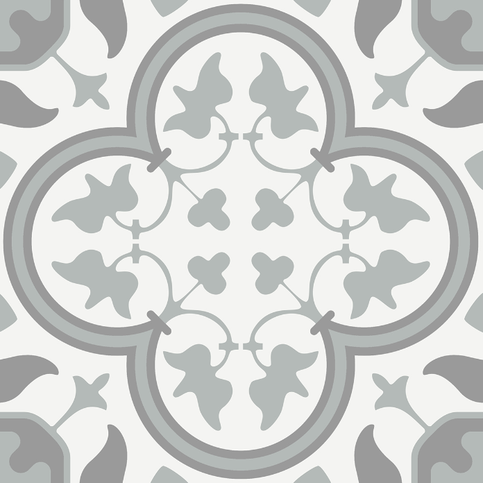 Indigo Light Grey Matt Encaustic Look Tile