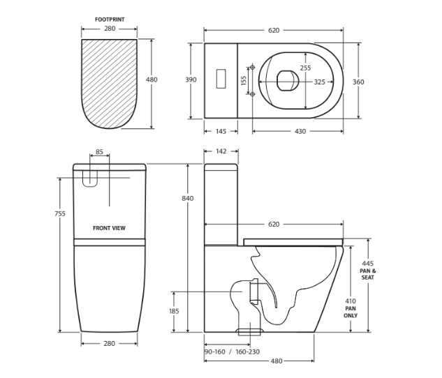 Fienza Isabella Back-to-Wall Suite - Wellsons