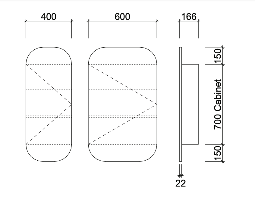 Timberline Jazz Arch Shaving Cabinet - Wellsons
