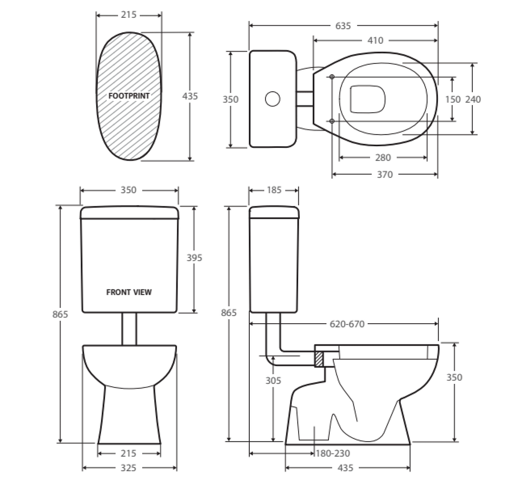 Fienza Stella Junior Adjustable Link Suite - Wellsons