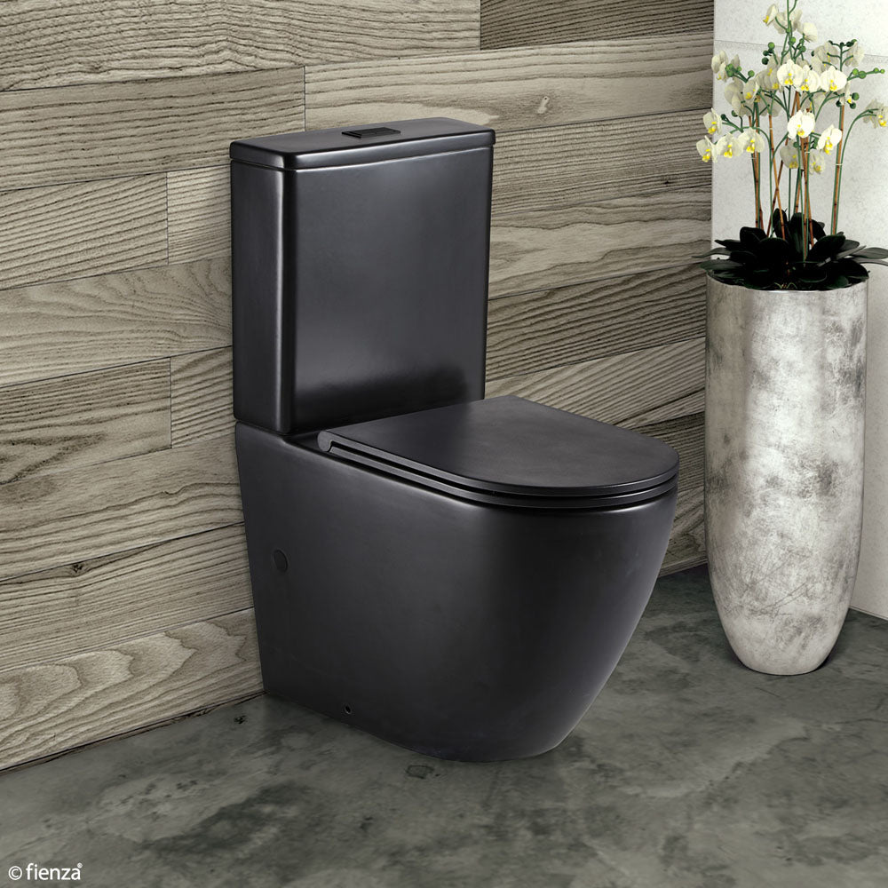 Fienza Koko Tornado Slim Seat Back-to-Wall Suite - Matte Black