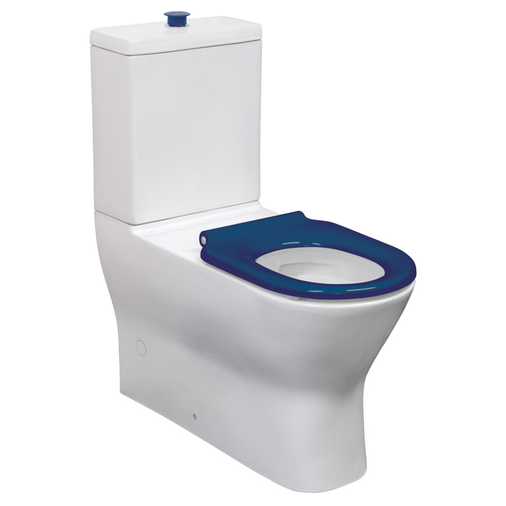Fienza Delta Care Back-to-Wall Toilet Suite - Blue Seat