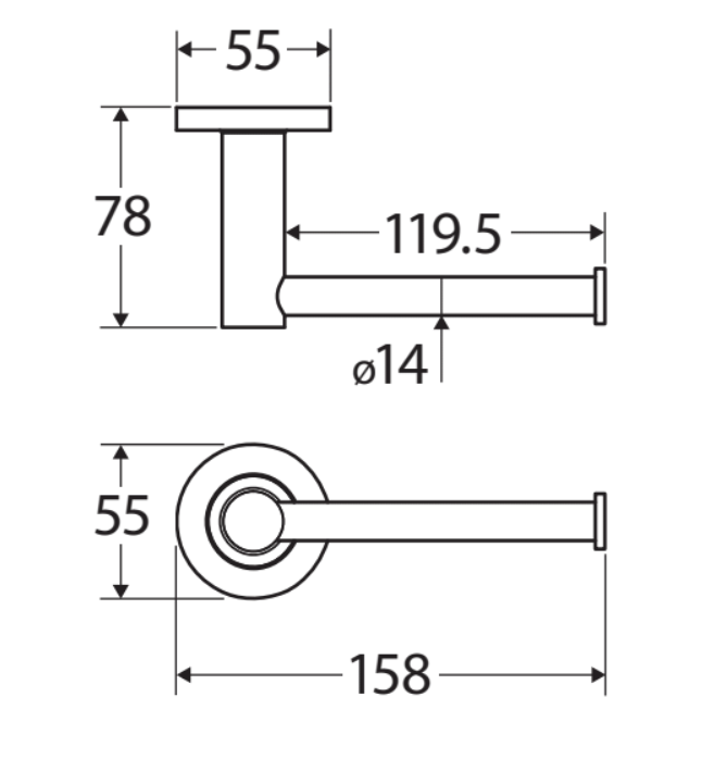 Fienza Kaya Roll Holder - Urban Brass