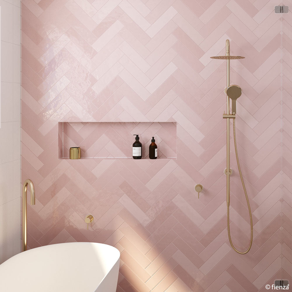 Fienza Kaya Twin Shower - Urban Brass