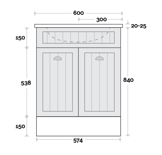 Marquis Kiama Floor Standing Vanity with Kickboard - Wellsons