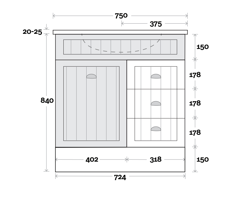 Marquis Kiama Floor Standing Vanity with Kickboard - Wellsons