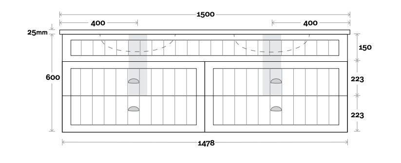 Marquis Kiama Wall Hung Vanity - Wellsons