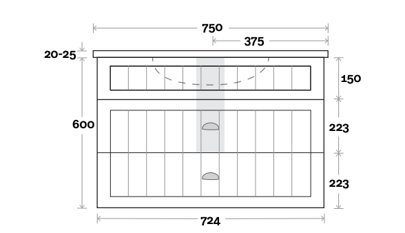 Marquis Kiama Wall Hung Vanity - Wellsons