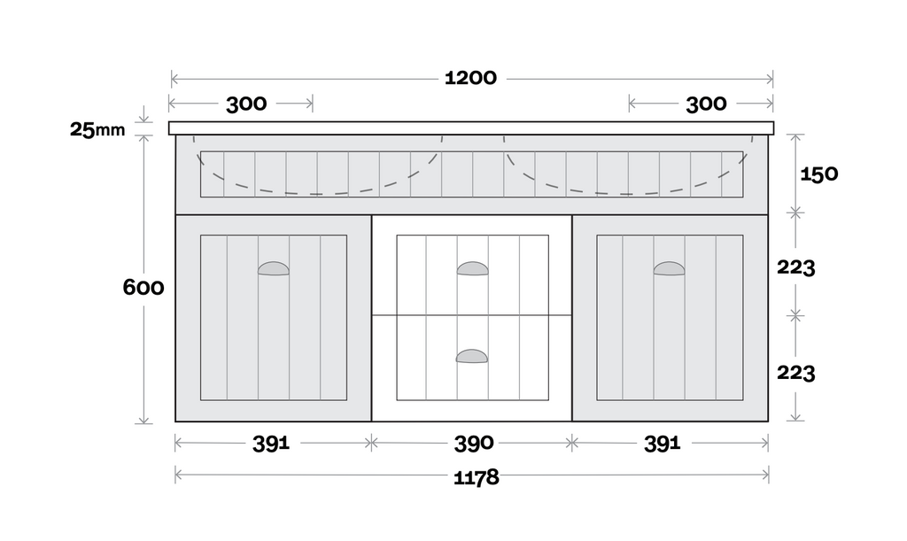 Marquis Kiama Wall Hung Vanity - Wellsons