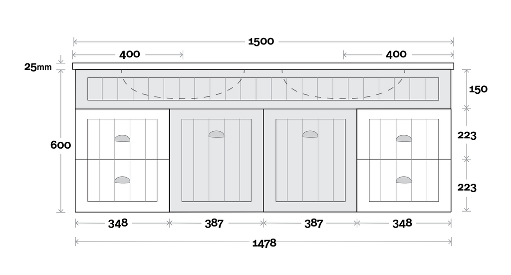 Marquis Kiama Wall Hung Vanity - Wellsons
