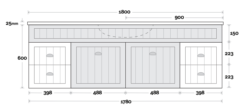 Marquis Kiama Wall Hung Vanity - Wellsons