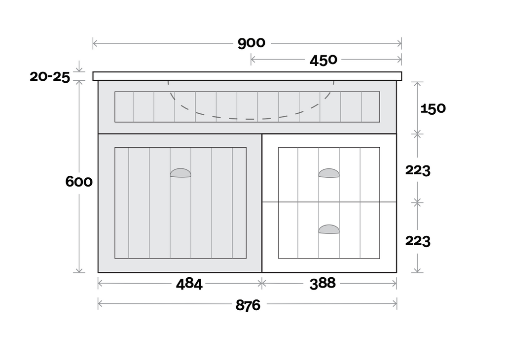 Marquis Kiama Wall Hung Vanity - Wellsons