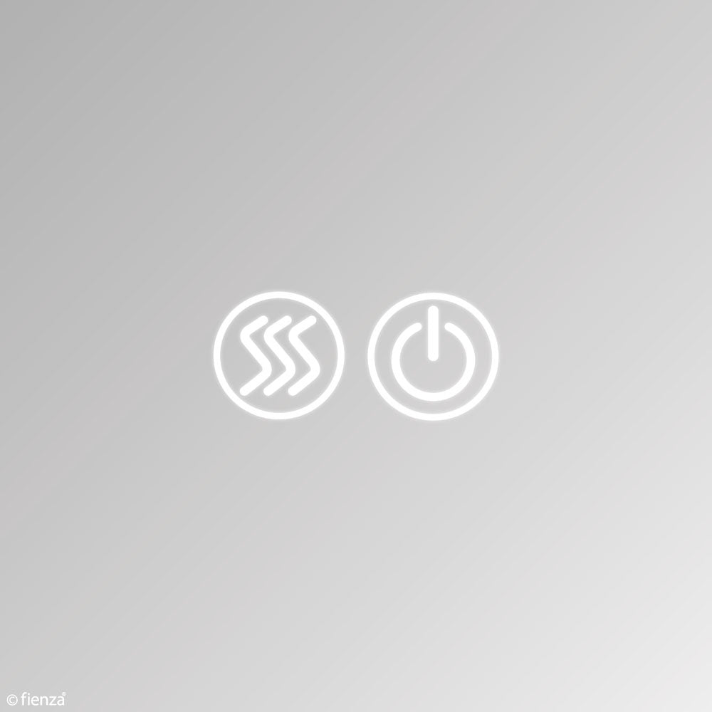 Fienza LED Mirror Cabinet with Display Shelf 750mm - 1200mm - Satin Black