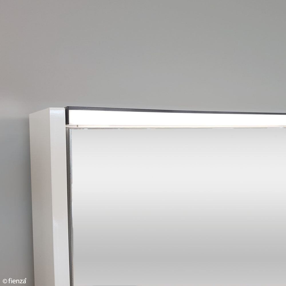 Fienza LED Mirror Cabinet with Side Panels 750mm - 1200mm - Gloss White