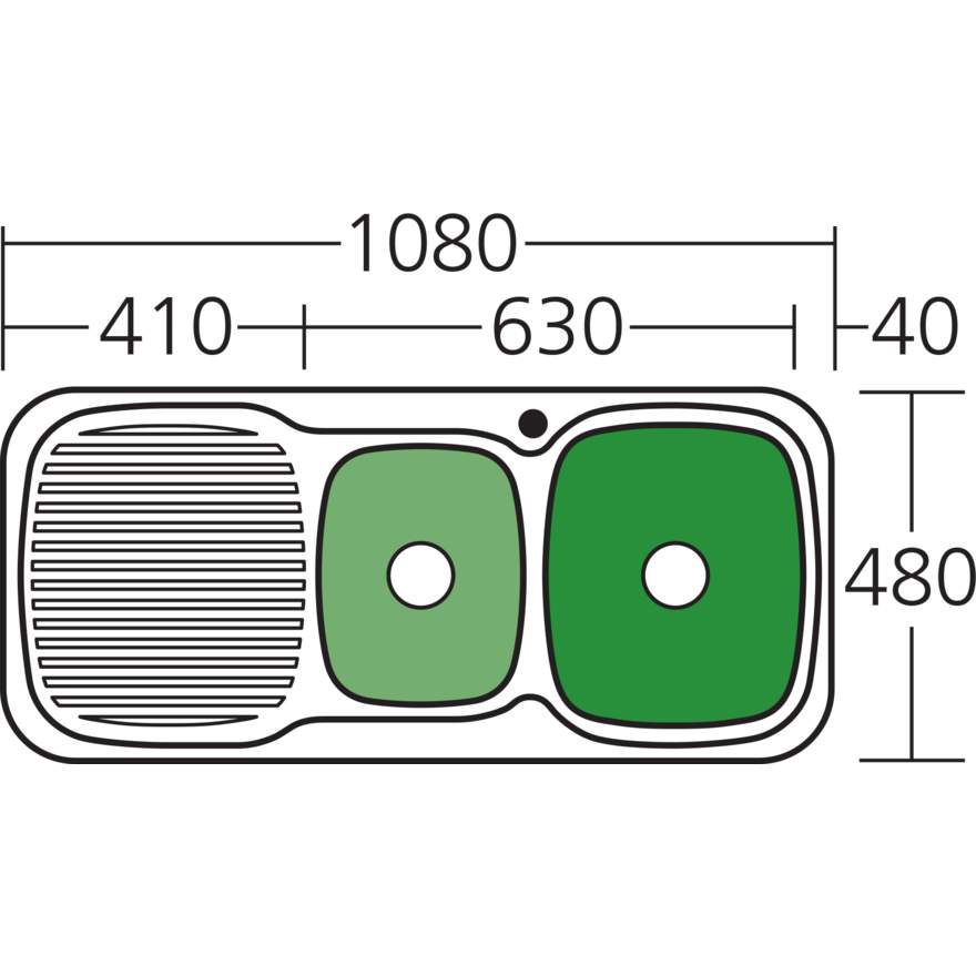 Oliveri Lakeland 1 & 3/4 Bowl Sink With Drainer