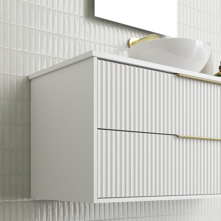 Marquis Lake Wall Hung Vanity Caesarstone Dekton Vasari