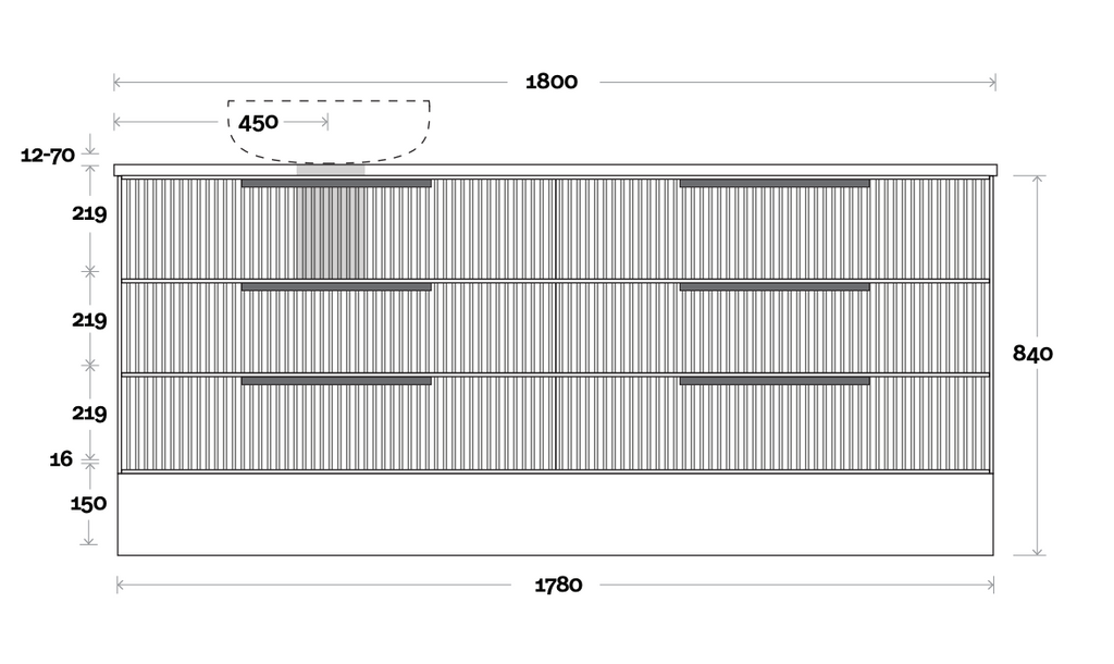 Marquis Lake Floor Standing Vanity Caesarstone Dekton Vasari