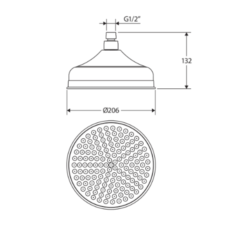 Fienza Lillian Shower Head - Chrome - Wellsons