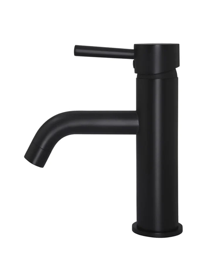 Meir Round Basin Mixer Curved - Matte Black