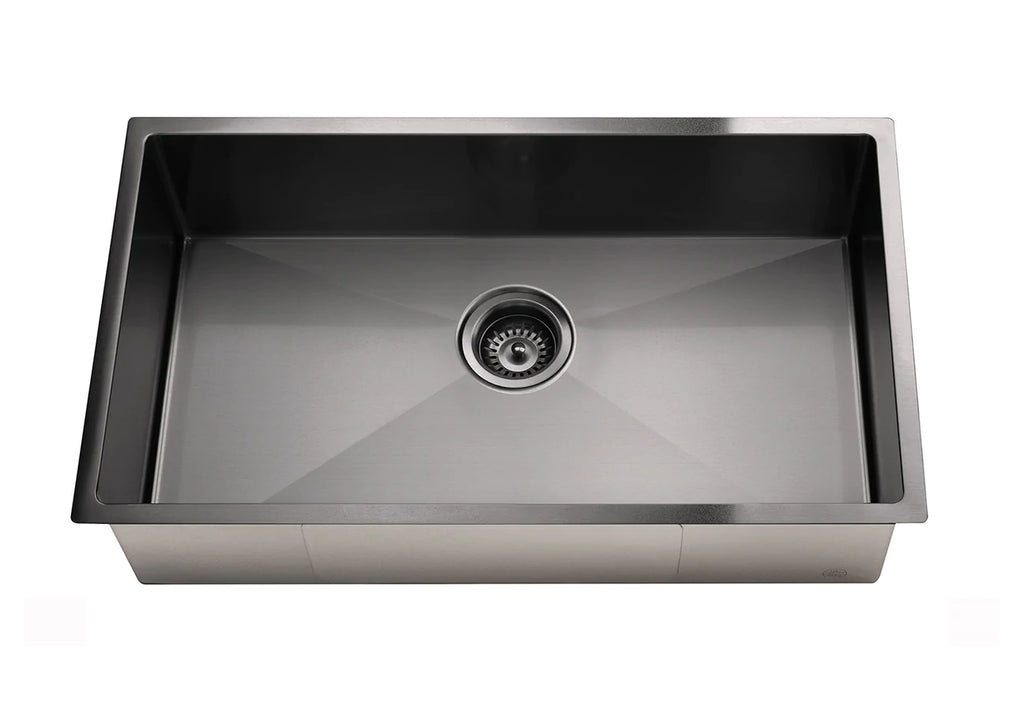 Meir Kitchen Single Bowl 760 x 440 - Gunmetal Black