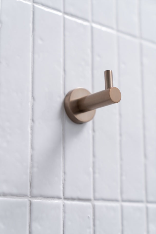 Meir Round Robe Hook - Champagne Rose Gold
