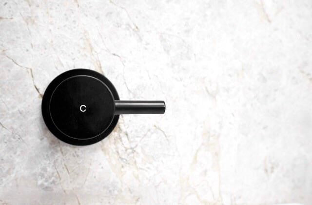 Meir Round Quarter Turn Wall Top Assemblies - Matte Black