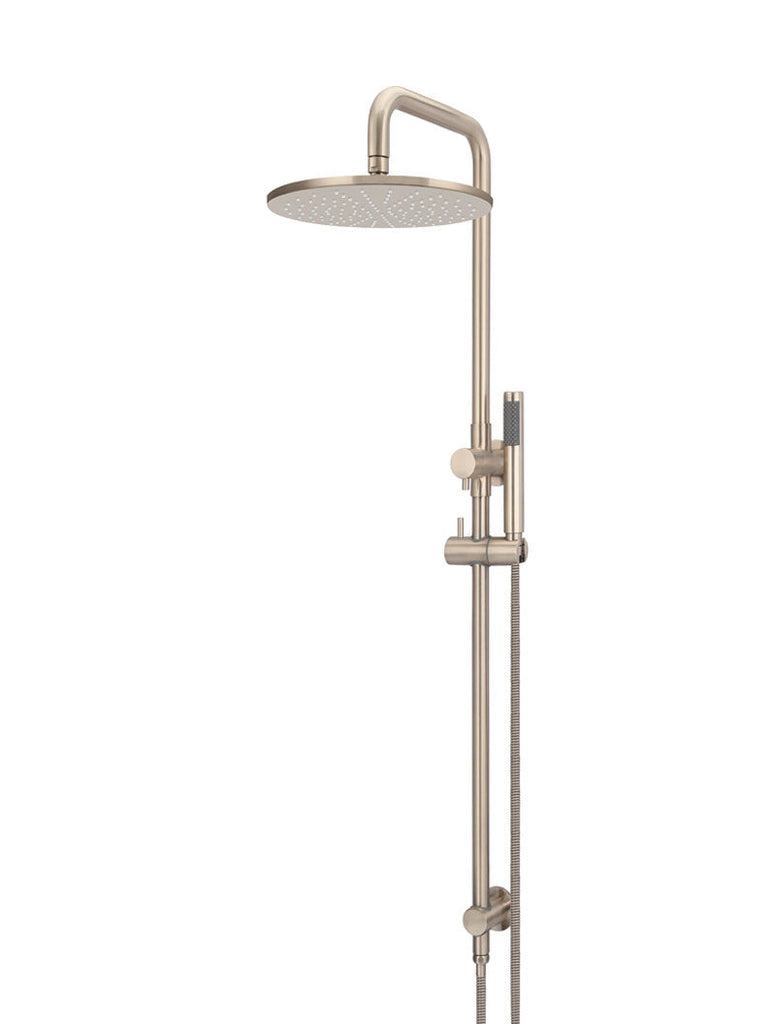 Meir Round Combination Shower Rail and Hand Shower - Champagne Rose Gold