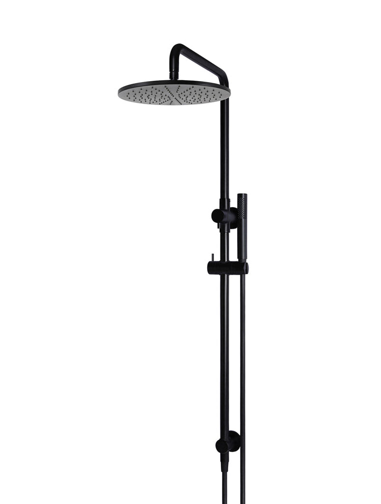 Meir Round Combination Shower Rail and Hand Shower - Matte Black