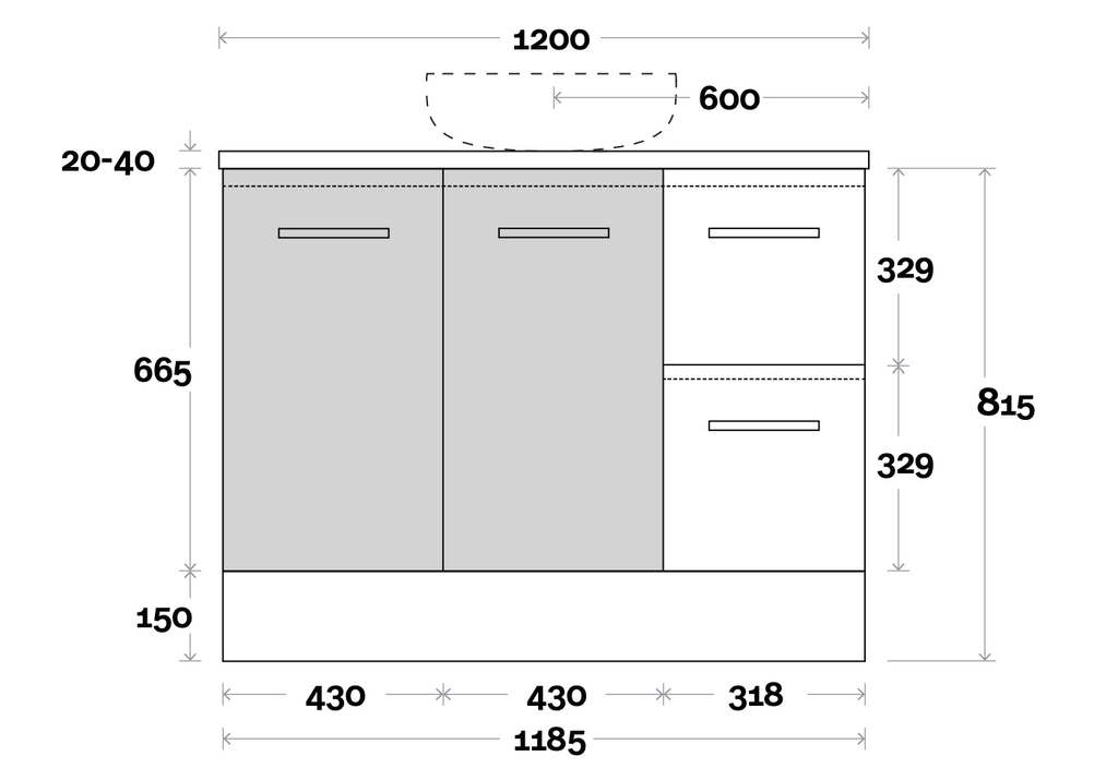 Marquis Marq Floor Standing Vanity - Wellsons