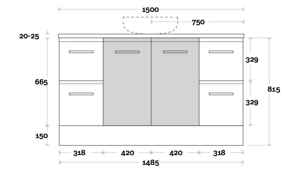 Marquis Marq Floor Standing Vanity - Wellsons